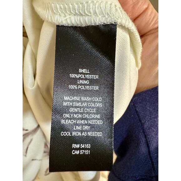 Jessica Howard NWT Floral Cream and Brown Dress with Short Flutter Sleeve - Picture 6 of 6